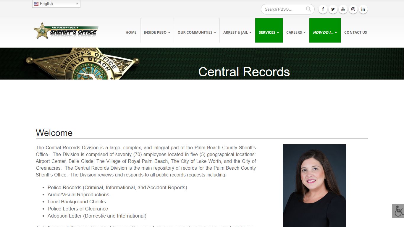 Central Records - Palm Beach County Sheriff's Office